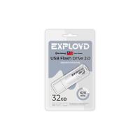 Флешка USB 32 Гб Exployd 620, USB2.0, пластик, белый