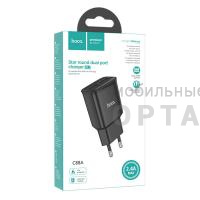 Блок питания сетевой 2 USB HOCO C88A, Star, 2400mA, пластик, цвет: чёрный (1/12/120) Блок питания сетевой 2 USB HOCO C88A, Star, 2400mA, пластик, цвет: чёрный (1/12/120)