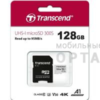 Карта памяти 128 Гб MicroSD Transcend 300S UHS-I U1 + SD адаптер Карта памяти 128 Гб MicroSD Transcend 300S UHS-I U1 + SD адаптер